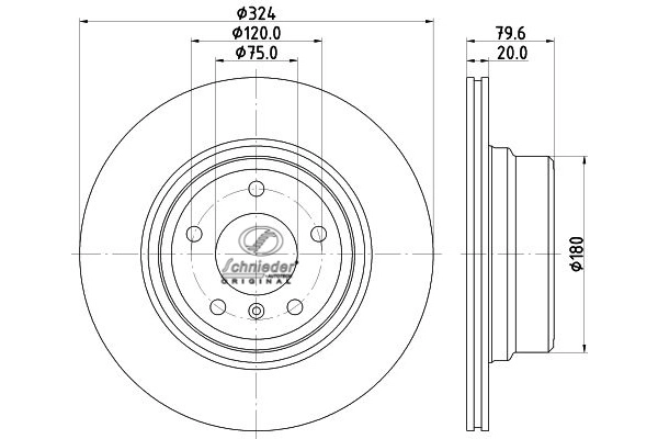 Disque de frein SCHNIEDER AUTOTECH BMS55.00173
