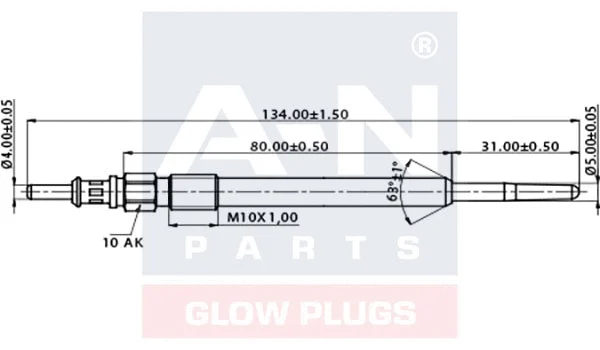 Bougie de préchauffage A-N PARTS A-N133010