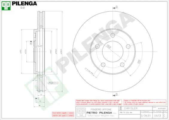 Disque de frein PILENGA V613