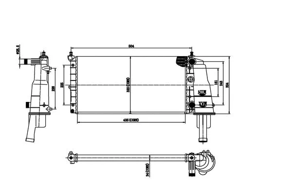 Radiateur, refroidissement du moteur ORDONEZ 2066082