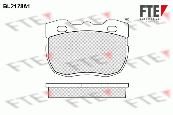Kit de plaquettes de frein, frein à disque FTE 9010680