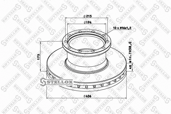 Disque de frein STELLOX 85-00708-SX