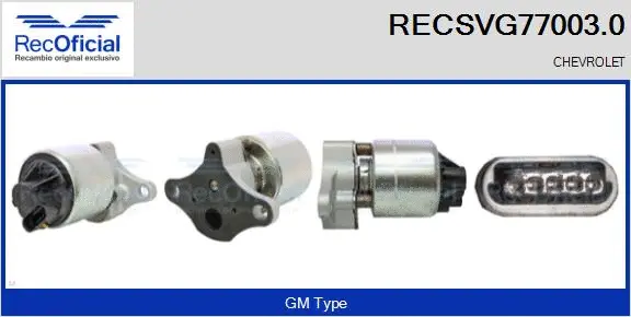 Vanne EGR RECOFICIAL RECSVG77003.0