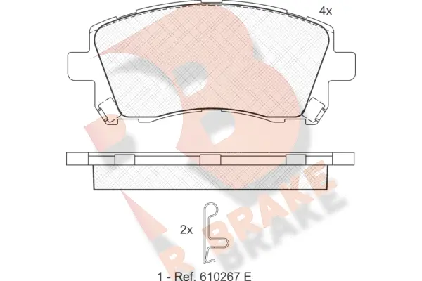 Kit de plaquettes de frein, frein à disque R BRAKE RB1247