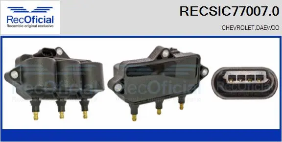 Bobine d'allumage RECOFICIAL RECSIC77007.0