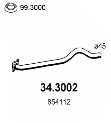 Tuyau d'échappement ASSO 34.3002