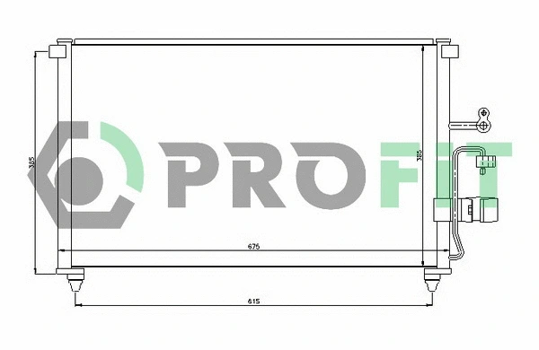 Condenseur, climatisation PROFIT PR 8001E2