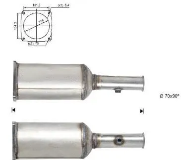 Filtre à particules / à suie, échappement VEGAZ GmbH PGK-831SIC