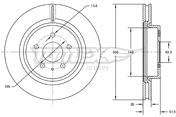 Disque de frein TOMEX Brakes TX 73-14
