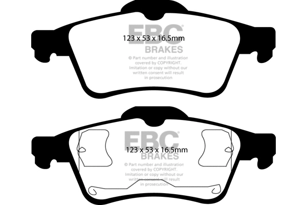 Kit de plaquettes de frein, frein à disque EBC Brakes DP21354