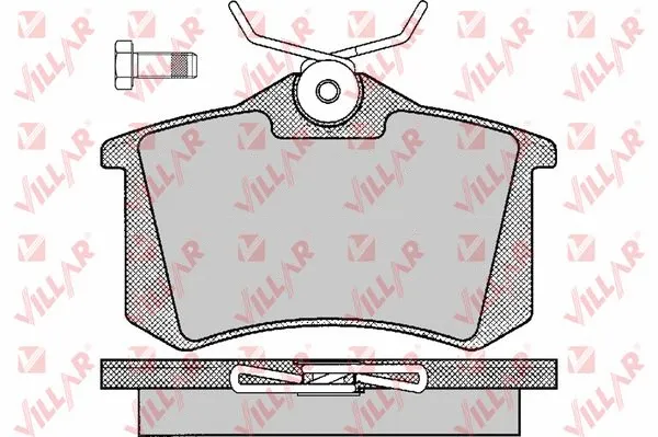 Kit de plaquettes de frein, frein à disque VILLAR 626.0294