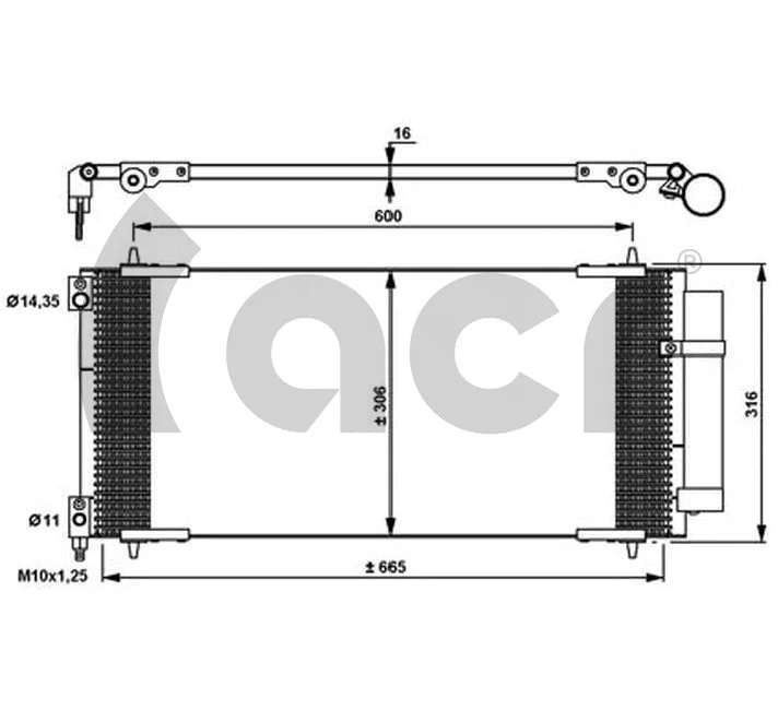 Condenseur, climatisation ACR 300679