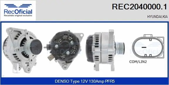 Alternateur RECOFICIAL REC2040000.1