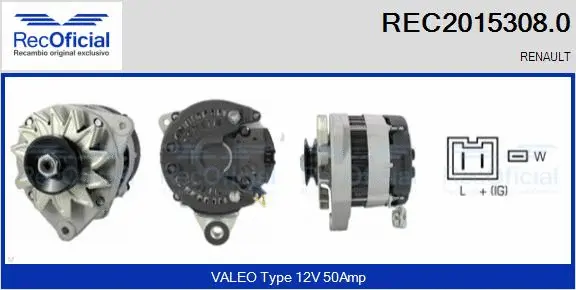 Alternateur RECOFICIAL REC2015308.0