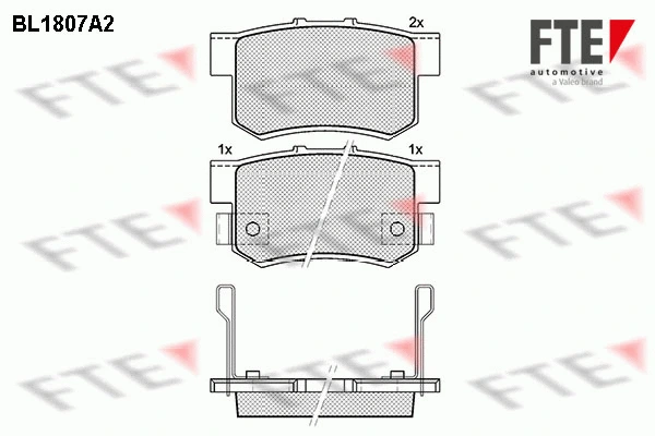 Kit de plaquettes de frein, frein à disque FTE 9010383