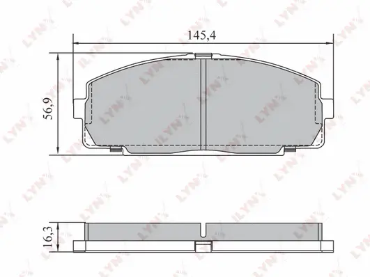 Kit de plaquettes de frein, frein à disque LYNXAUTO BD-7582