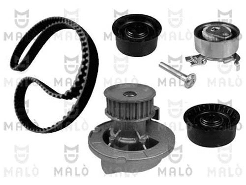 Pompe à eau + kit de courroie crantée AKRON-MALÒ 1555042