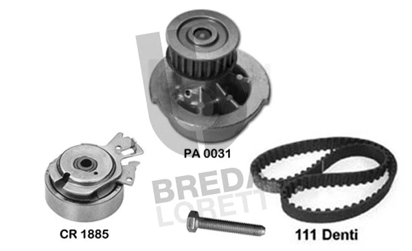 Pompe à eau + kit de courroie crantée BREDA LORETT KPA0019D