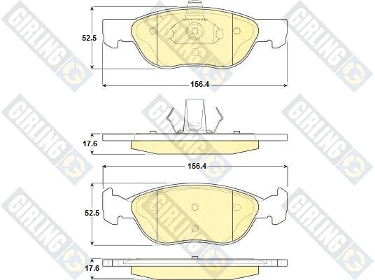 Kit de plaquettes de frein, frein à disque GIRLING 6114872