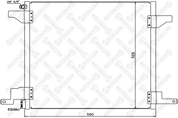 Condenseur, climatisation STELLOX 10-45129-SX