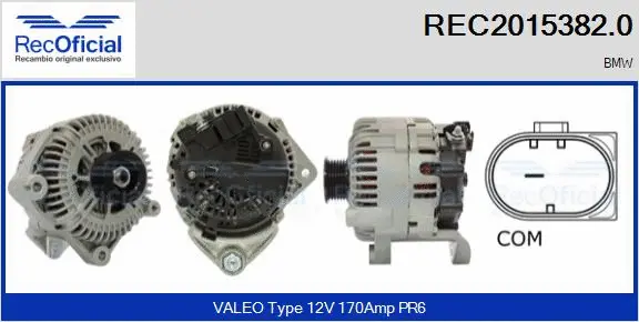 Alternateur RECOFICIAL REC2015382.0