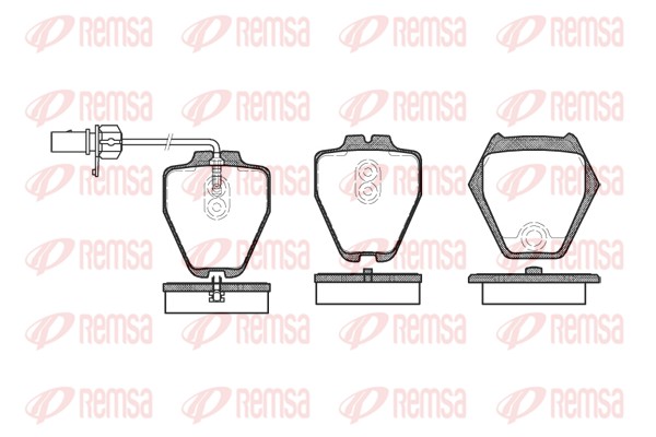 Kit de plaquettes de frein, frein à disque REMSA 0752.02