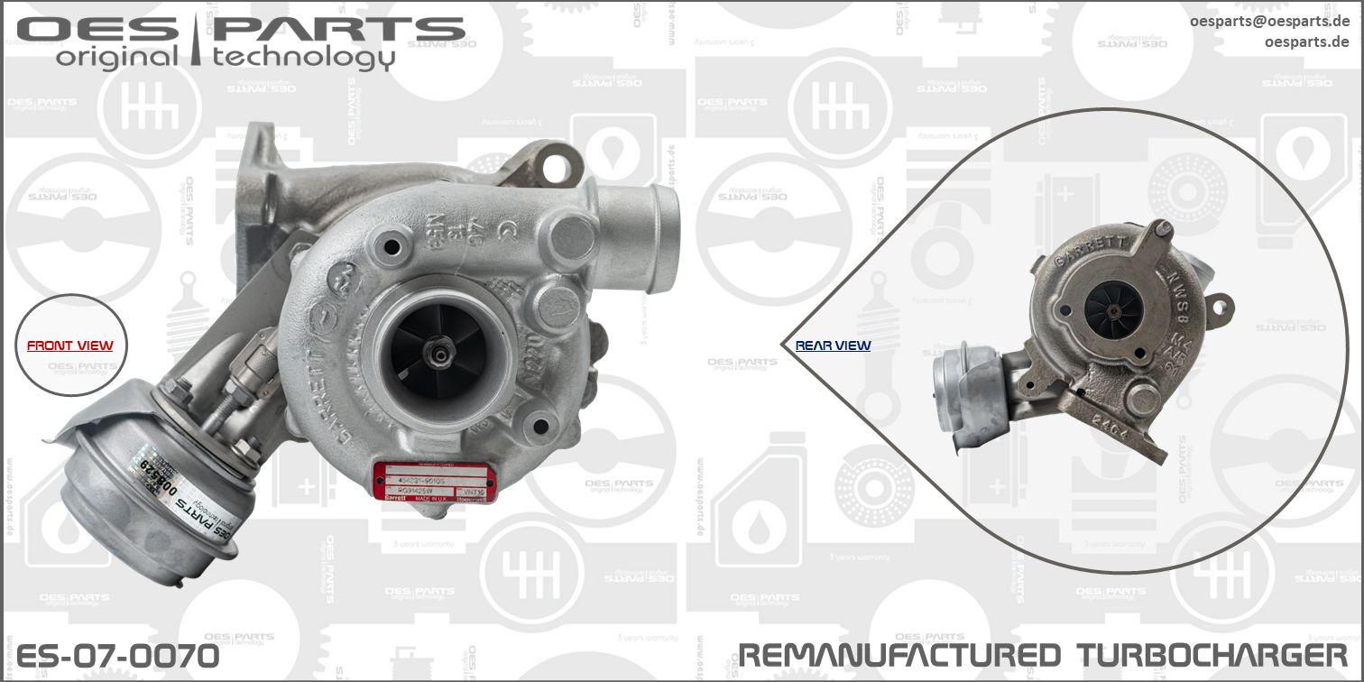 Turbocompresseur, suralimentation OES PARTS ES-07-0070