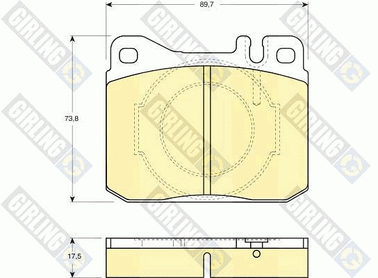 Kit de plaquettes de frein, frein à disque GIRLING 6102642
