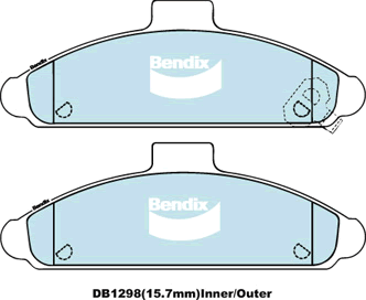 Kit de plaquettes de frein, frein à disque BENDIX-SEA DB1298 MKT