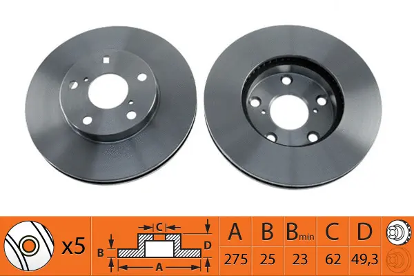 Disque de frein SB BR21127T