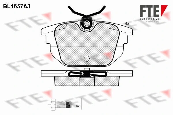 Kit de plaquettes de frein, frein à disque FTE 9010272