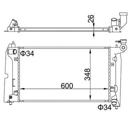 Radiateur, refroidissement du moteur HART 606 451