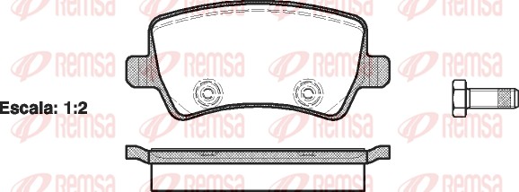 Kit de plaquettes de frein, frein à disque REMSA 1236.00