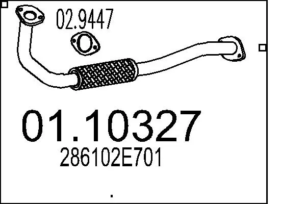 Tuyau d'échappement MTS 01.10327