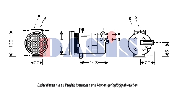 Compresseur, climatisation AKS DASIS 851024N