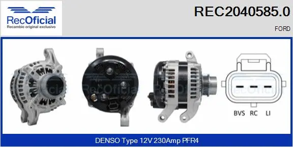 Alternateur RECOFICIAL REC2040585.0