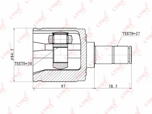 Jeu de joints, arbre de transmission LYNXAUTO CI-3403
