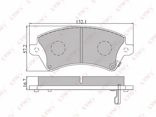 Kit de plaquettes de frein, frein à disque LYNXAUTO BD-7540