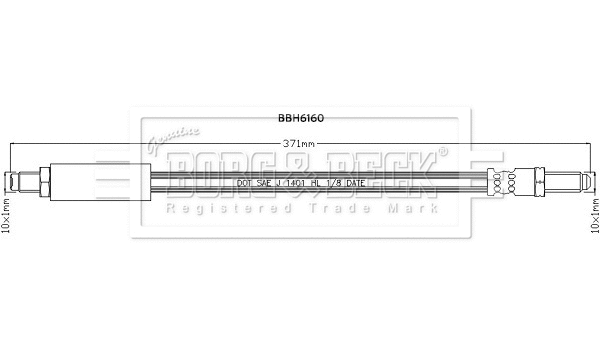 Flexible de frein BORG & BECK BBH6160