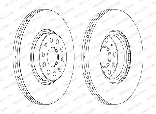 Disque de frein FERODO DDF1305C-D