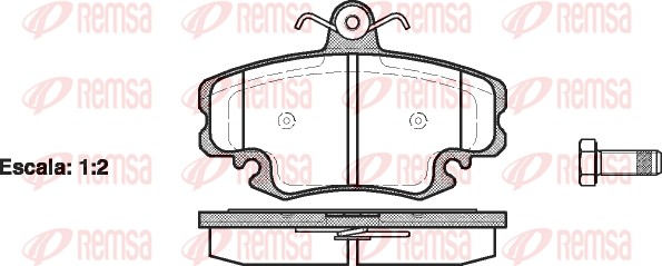 Kit de plaquettes de frein, frein à disque REMSA 0141.20