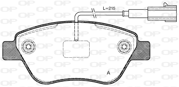 Kit de plaquettes de frein, frein à disque OPEN PARTS BPA0858.11