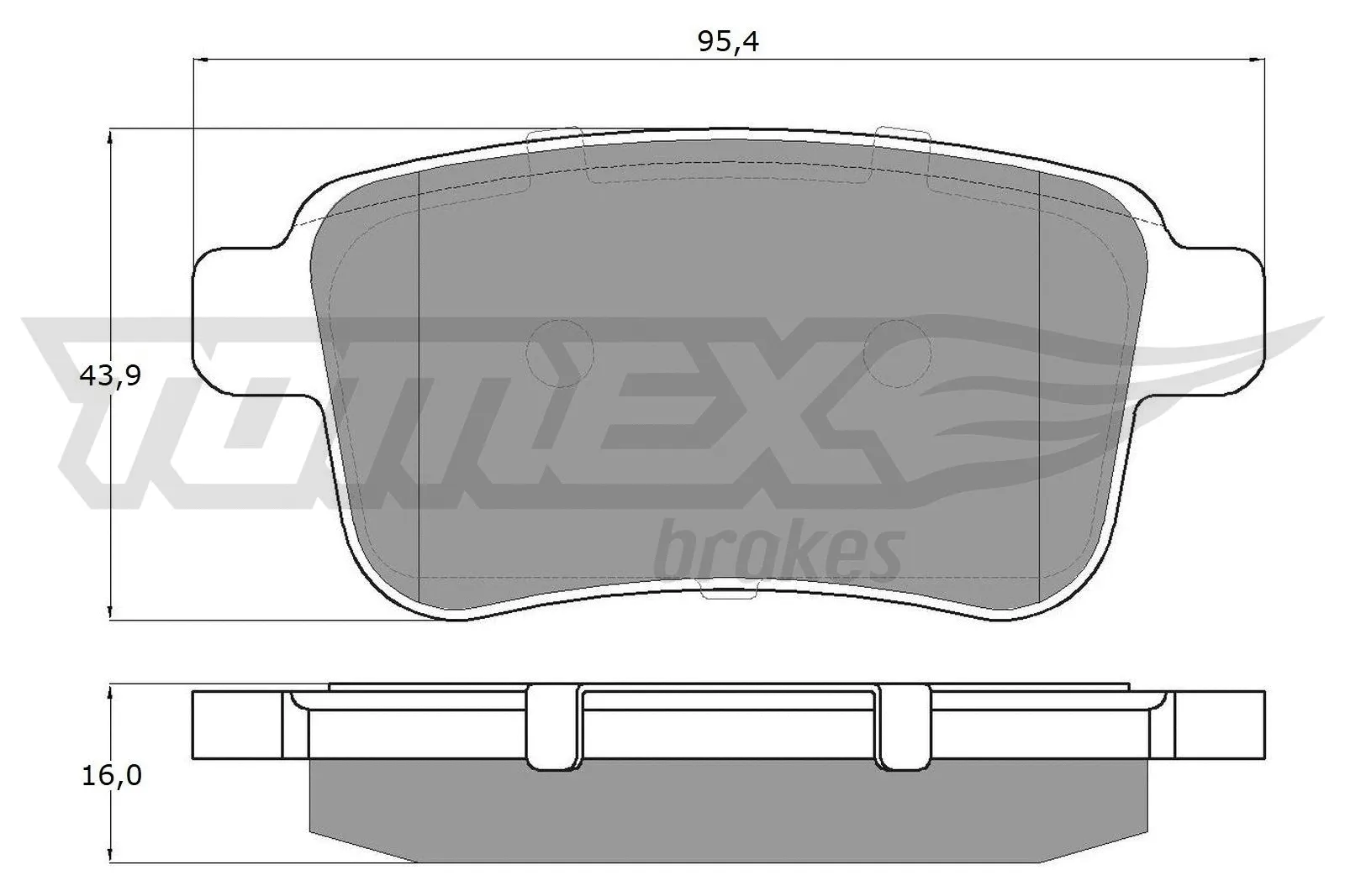Kit de plaquettes de frein, frein à disque TOMEX Brakes TX 15-85