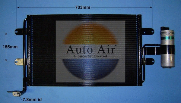 Condenseur, climatisation AUTO AIR GLOUCESTER 16-9786