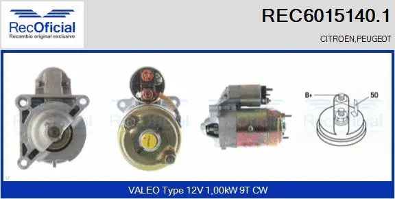 Démarreur RECOFICIAL REC6015140.1