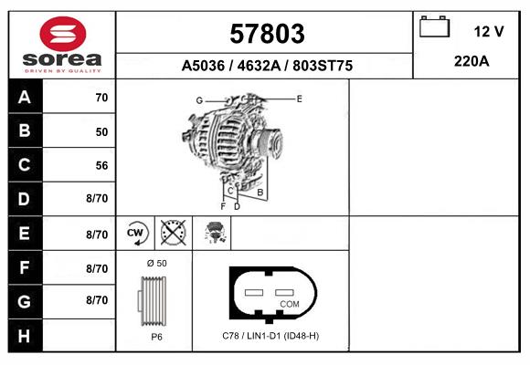Alternateur EAI 57803