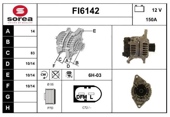 Alternateur SERA FI6142