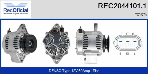Alternateur RECOFICIAL REC2044101.1