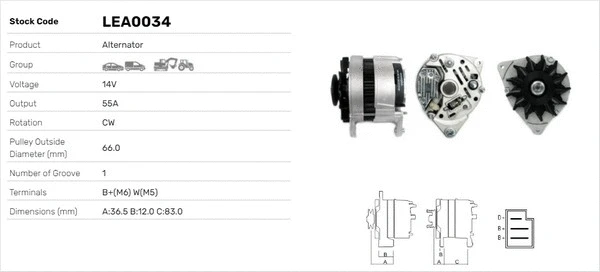 Alternateur LUSA LEA0034