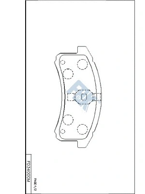Kit de plaquettes de frein, frein à disque FBK FD34000M